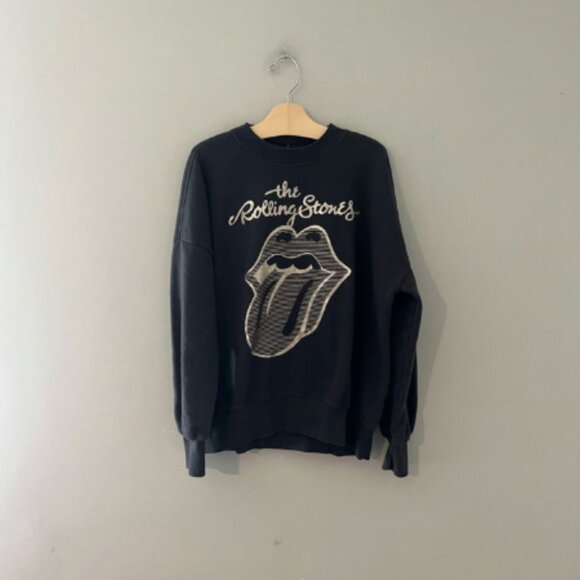 $16 ADD ON Abercrombie kids Rolling Stones sweatshirt pullover youth junior Zara - Picture 1 of 2